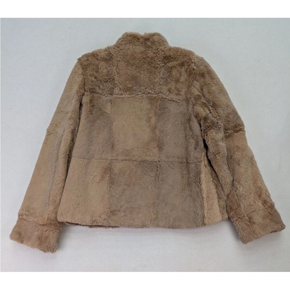 Genuine Rabbit Fur Coat Tan - Picture 2 of 4